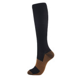 2021 New Unisex Compression Stockings Nylon Spell Color Autumn Winter Prevent Varicose Veins Knee High Support Stretch 15-20mmHg
