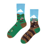 Winter Women Socks New Creative Couple Style Trendy Socks Fashion Personality Popular Trend Cartoon Jacquard Long Tube Cotton
