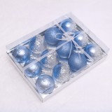 Colorful Plastic ball hanging ornament with painted for Christmas tree decoration
