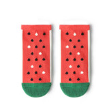 Ins strawberry watermelon ankle socks women cotton anti-slip cartoon fruits jacquard invisible socks wholesale factory