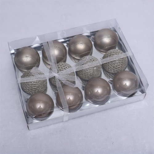 6cm New Arrival Rose Gold Ball Suit Package for Christmas Tree Decoration