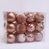 chic champagne silver and rose gold christmas ball set for christmas tree decoration