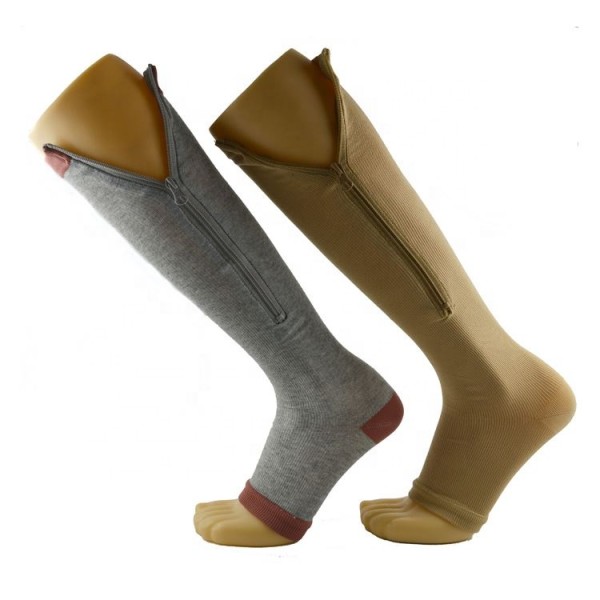 High Quality New style Zip Comfortable Running Compression Hiking  Zipper Compression Socks