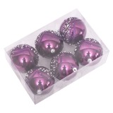 Factory sale 8cm luxury red glitter ball with painted and diamond