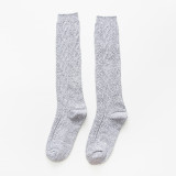 Women Cotton Lady Solid Color School Girl Socks Girls Winter Long Socks Custom Casual Thick Warm Socks Winter