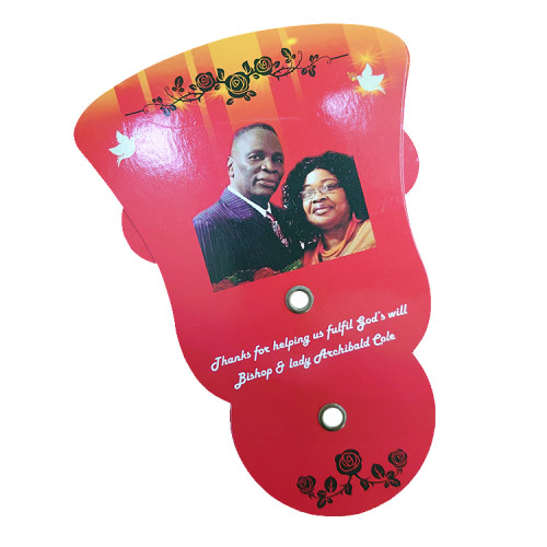 Wholesale personalized pvc hand fan wedding gift lover pictures customize printed Advertising Logo white hand fan