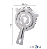 Bar Accessories Tools Bartender Wire Mixed Drink Stainless Steel Cocktail Shaker Bar Ice Strainer Filter