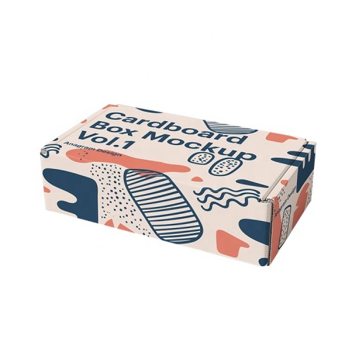 Recycled custom logo color shipping paper cardboard clothes corrugated apparel packaging flat folding gift mailer box