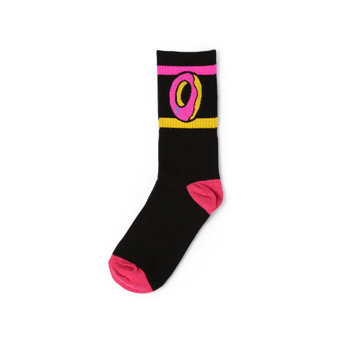 Stripe Doughnut Design Cute Cotton Fashion Funny Woman  Custom Wholesale Happy Socks