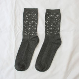 New Autumn And Winter Street Socks Wild Star Moon Reflective Socks Fashion Brand Pile Socks