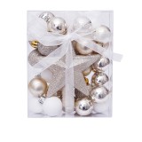 30pcs Christmas Balls 3cm Shatterproof Hanging Xmas Tree Ornaments Wedding Party Home Decoration