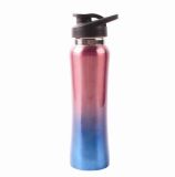 750ml stainless steel sports single wall vacuum water bottles with custom logo