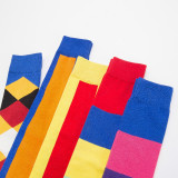 Fashion Funny High Quality Wholesale Custom Women Argyle Colorful Happy Socks