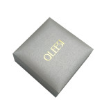 Custom logo printed luxury eco friendly velvet foam paper hot foil gift packaging necklace jewelry box