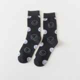 Japanese Couple Black And White Pattern Men And Women Socks Cat Pattern Ins Tube Socks