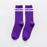 Autumn and winter new product Japanese two-bar pile socks female college style double needle socks  wholesale factory direct