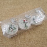 2021 New Design High Sales Christmas PET ball  For Holiday Wedding Party Decoration Supplies Hook Ornament Craft Gifts