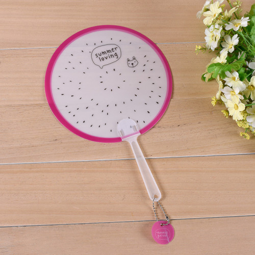 Personalized Custom Logo mini fan Printed Durable Fabric Plastic paper folding advertising giveaways cartoon animal Hand Fan