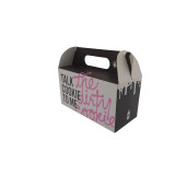 Personalized Wholesales Kraft paper Fast Food Milk Drink and Cake Packaging Takeaway Takeout Boxes with PVC window