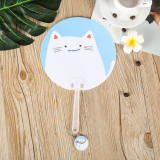 Custom printed cute children's hand fan reusable plastic fan durable hand fans with plastic ribs