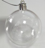 10cm clear heart shape plastic Christmas ball ornament
