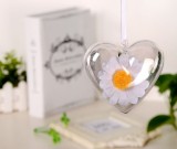 10cm clear heart shape plastic Christmas ball ornament