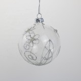 High Quality Glass Material Christmas Tree Decoration Glass Xmas Ball Special Round and  Tree Pendant