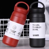 New 350ml Stainless Steel Thermos Camping Double Wall Insulation Water Cup Tea Coffee Mug Water Bottle With Handle For Sports