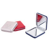 Personalized Custom Made Rectangle Pu Leather Mini Size Decorative Souvenir Pocket Mirror