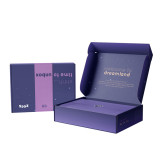 Eco Friendly Custom Size Branded Printed E-commerce Plant Shipping Purple Apparel Dress Clothing Gift Mailer Box With Logo