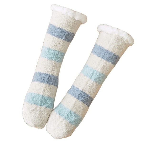 Autumn and Winter Coral Velvet Floor Socks Towel  Female Adult Sleep Socks Plus Velvet Thick Slippers Socks