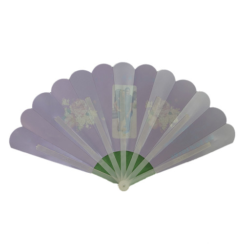 New ecofriendly plastic hand fan custom personizable logo hand fan plastic folding plastic fan
