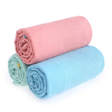 Hot sale oversized  large rectangle  waffle  beach towel  microfiber weave