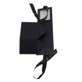 Custom Packaging Fancy Paper Romantic Black ribbon closure Folding Candle Box Packaging Luxury with PVC Window