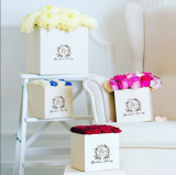 Recycled Custom Logo Printed Luxury Rectangular Square Rigid Cardboard Floral Paper Gift Boxes For Flower Arrangement