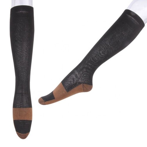 Factory Wholesale Unisex Copper Fiber Performance Athletic Infused Compression Socks