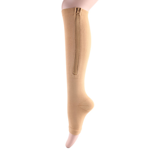 2021 New Women Burn Fat Zipper Socks Functional Compression Stockings Slim Sleeping Beauty Leg Shaper Prevent Varicose Vei