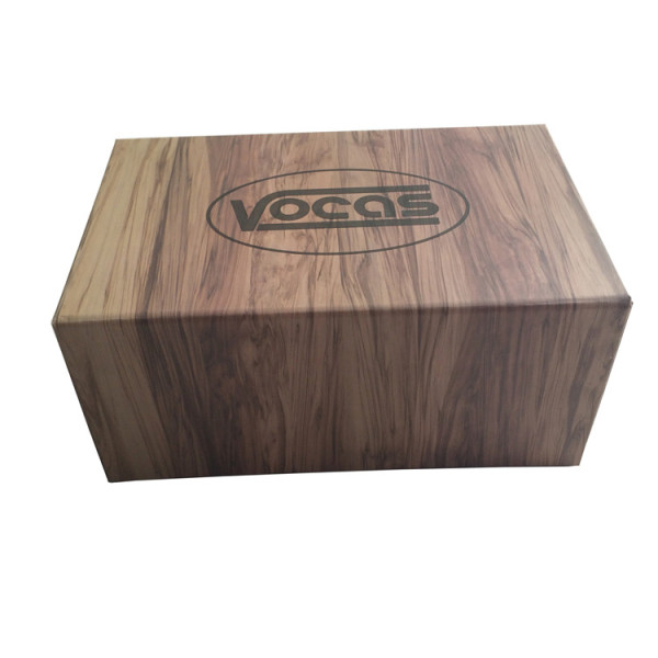Custom wooden like paper pattern printing magnet foldable box for shoe packing