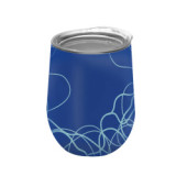 12oz Wide Mouse Double Wall Stainless Steel Stemless Egg Shape Rose Gold Insulated Wine Tumblers