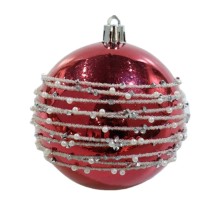 wholesale cheap shatterproof plastic christmas ball with hand painted christmas tree hanging ornament