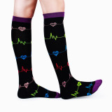 Wholesale Custom Pattern Printing Sports Dot Compression Socks Cycling Running Socks