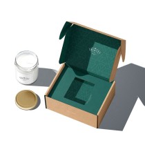 custom design recycled  Candle jars with printed mailer box