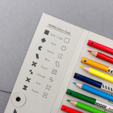 Eco Friendly Creative Packaging Custom Logo Printed Paper Foldable Rectangular White Empty Tool Set 19 Color Pencils Packaging