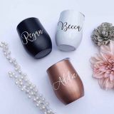 12oz double wall tumbler cups wholesale vacuum coffee tumbler insulated stainless steel skinny stemless wine glass tumbler