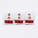 2021 New Design 6pcs 8cm Wholesale navidad Shatterproof indoor ornament Plastic Christmas ball