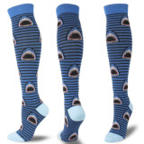 2021 Compression Stockings Men Women Pineapple Butterfly Mermaid Lion Cactus Shark Cartoon Funny Socks Varicose Veins Relieve