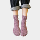 Autumn and winter double needle pure cotton thickened stockings for women thick woollen socks for women wholesale sock