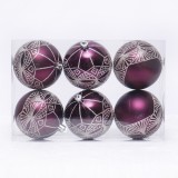 Factory sale 8cm luxury red glitter ball with painted and diamond
