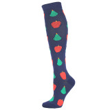 Custom Leg Support Stretch Compression Stockings Outdoor Sport Compression Socks Fruits Pattern Below Knee Socks Long Socks Stoc