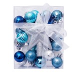 30pcs Christmas Balls 3cm Shatterproof Hanging Xmas Tree Ornaments Wedding Party Home Decoration